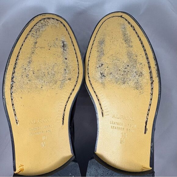 ALFANI Burgundy Leather Tassel Loafers Men’s Size 10M - Picture 8 of 9